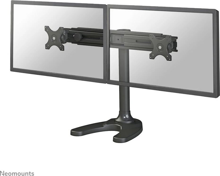 Mbajtës monitori Neomounts FPMA-D700DD, për 2 ekrane 19-30 inç, rregullim lartësie, i zi