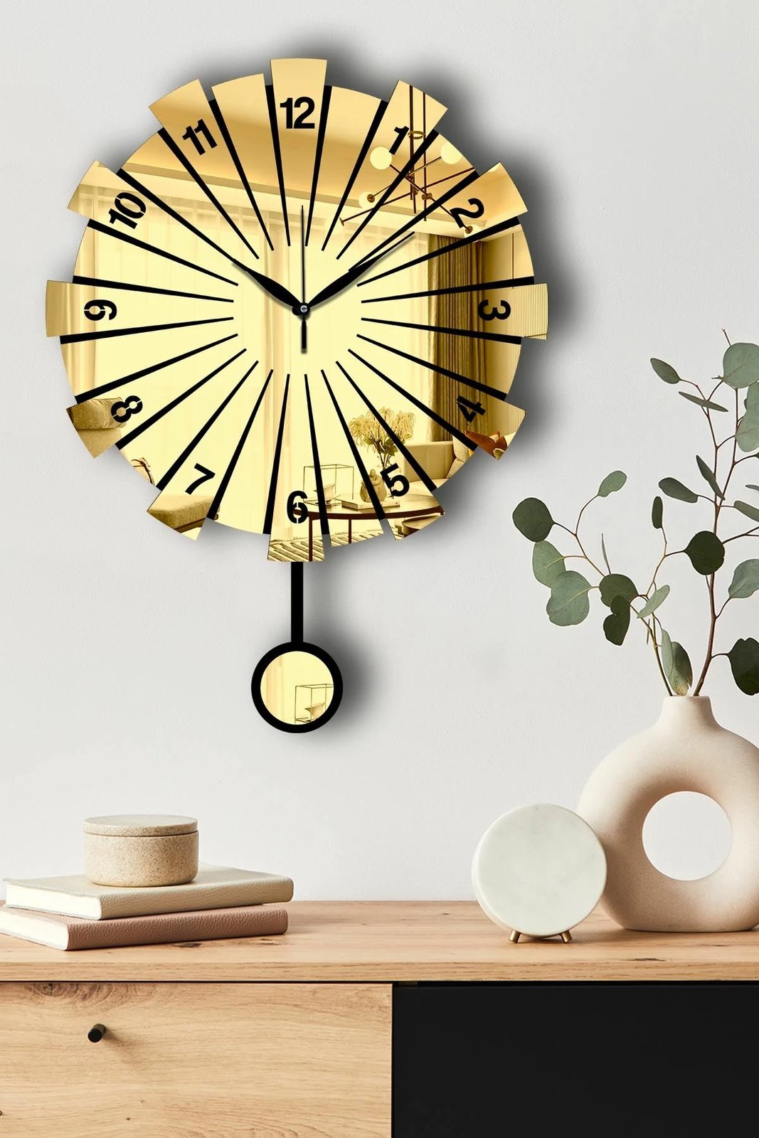 Orë muri dekorative Wallity, ngjyrë ari, Vlnt111Al
