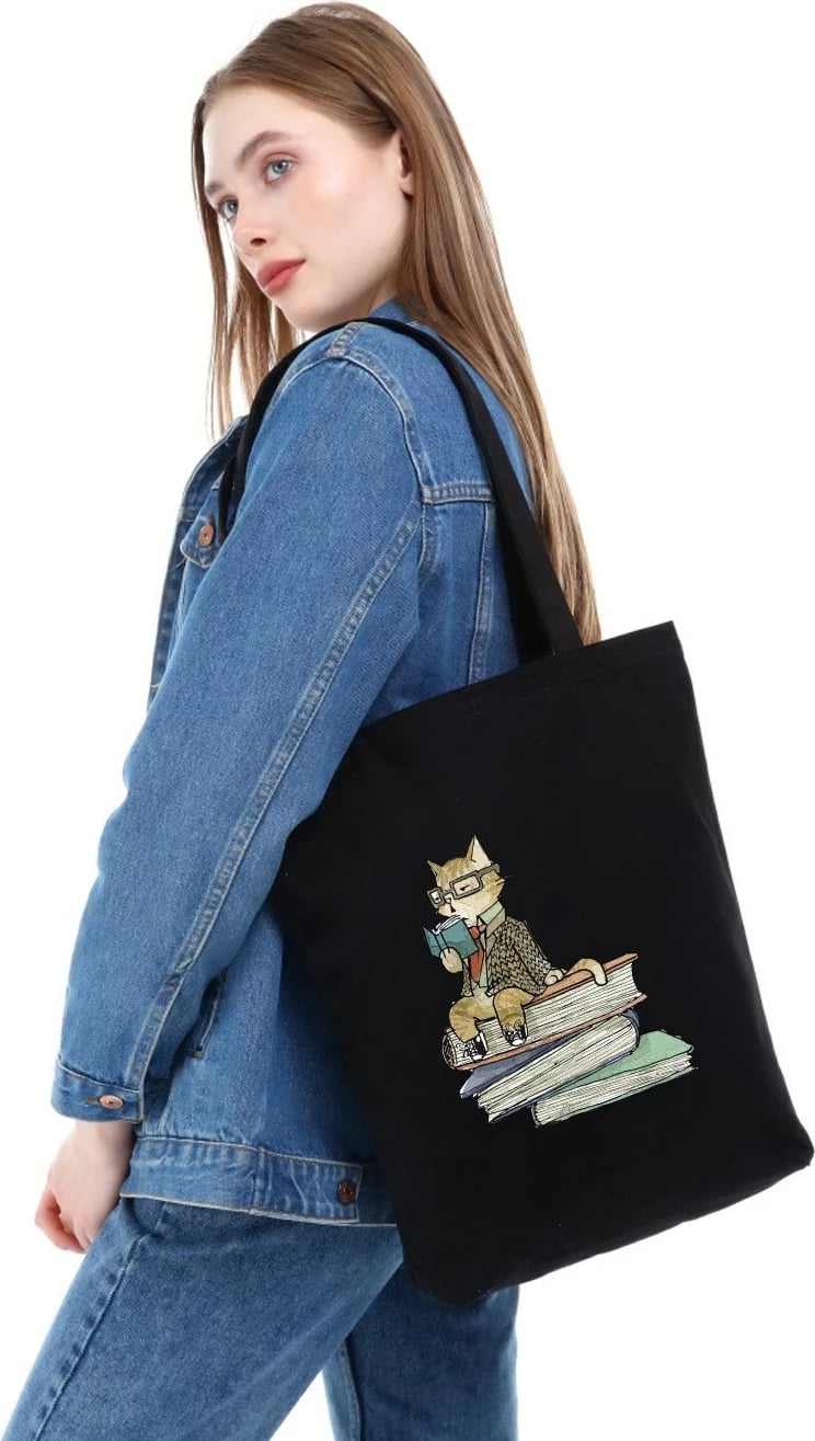 Çantë tote Pauldavis, ngjyrë e zezë, Zoozie Bags, 35x40x8 cm