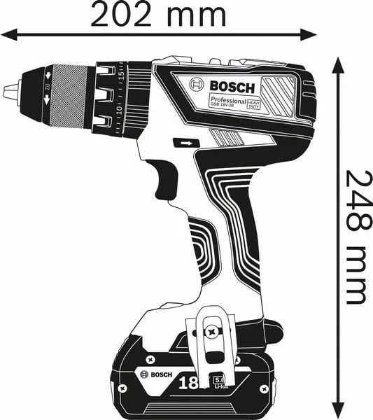Makineri vidash Bosch 12V Li-Ion, 2 bateri, me çantë, Blu