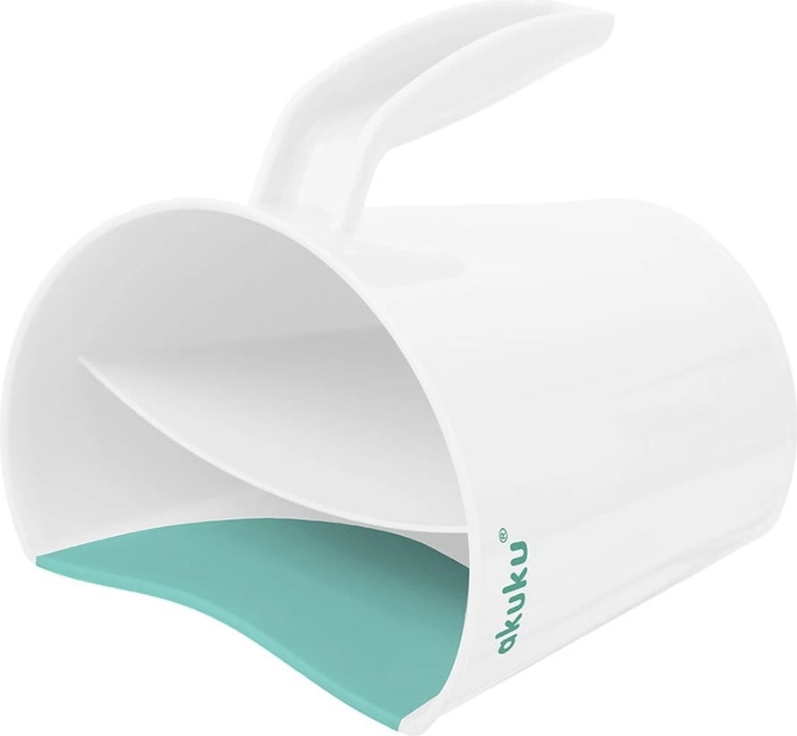 enë shpëlarje flokësh, Akuku, dy dhoma, buzë elastike, pa BPA, white-mint