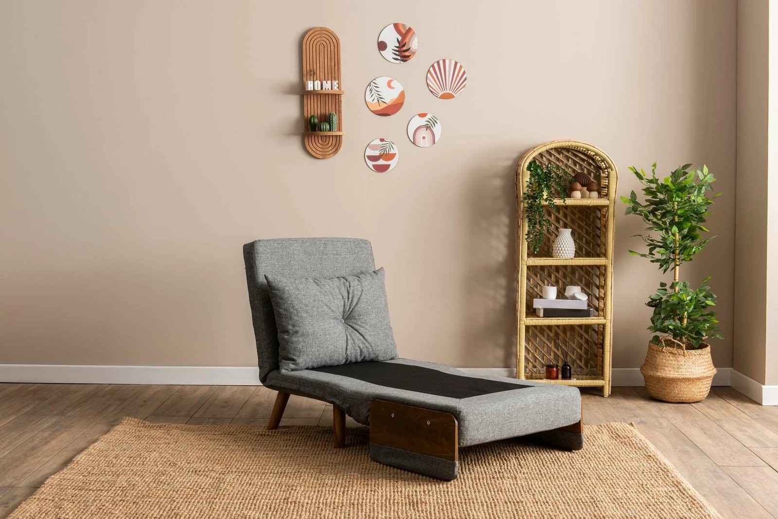 Krevat-karrige një vendës, Atelier del Sofa, Cosmo Single, gri e çelët