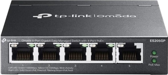 Switch TP-Link Omada ES205G, Gigabit Ethernet, PoE, i zi