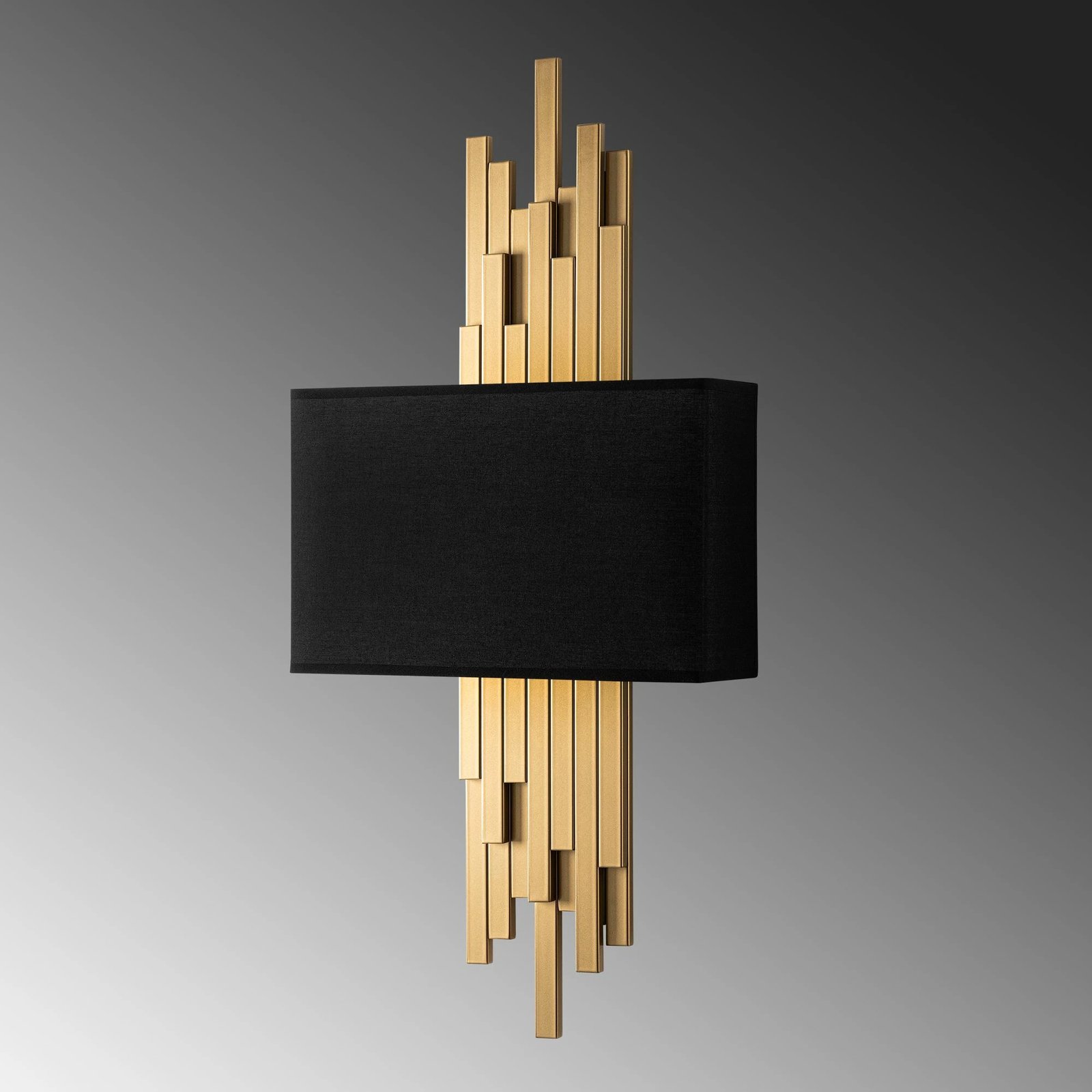 Llambë muri Opviq, Axıs - 15114, metal dhe tekstil, ngjyrë ari dhe e zezë