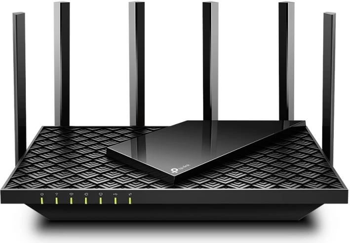 Router Wi‑Fi, TP-Link Archer AX72, deri 1 Gbps, 3–6 porta, e zezë