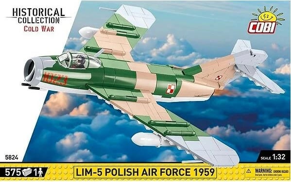 Set ndërtimi Cobi Klocki Lim-5 Polish Air Force 1959, 575 pjesë, me figurë piloti