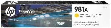 Kartushë boje, HP, 981A J3M70A, PageWide Enterprise, 66–75 ml, e verdhë