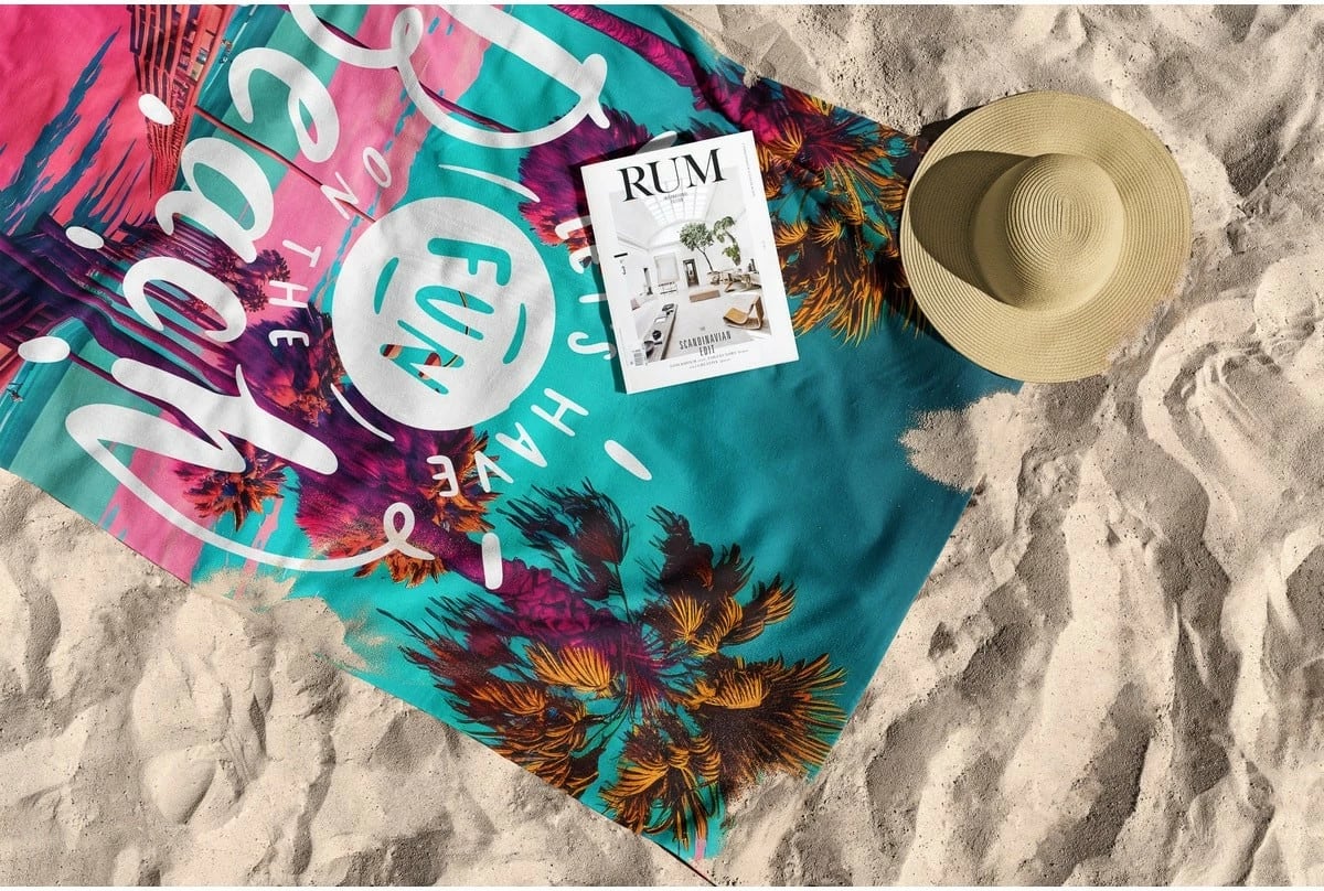 Peshqir plazhi Mijölnir, Beachfun 70, shumëngjyrësh, 70x130cm