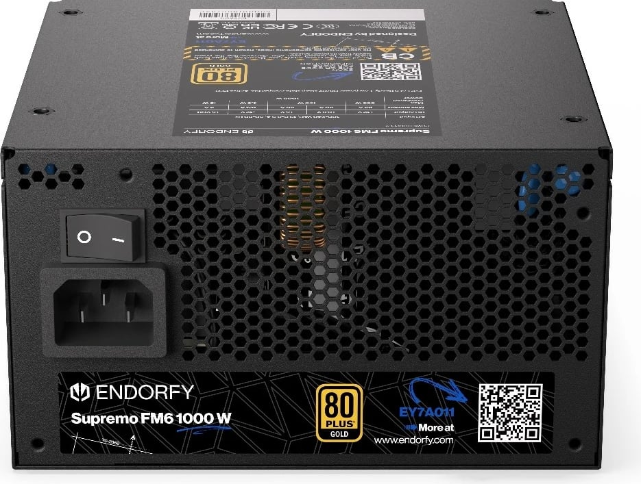Kasë furnizimi Endorfy Supremo FM6 Gold 1000W, modular, 80 PLUS Gold, e zezë