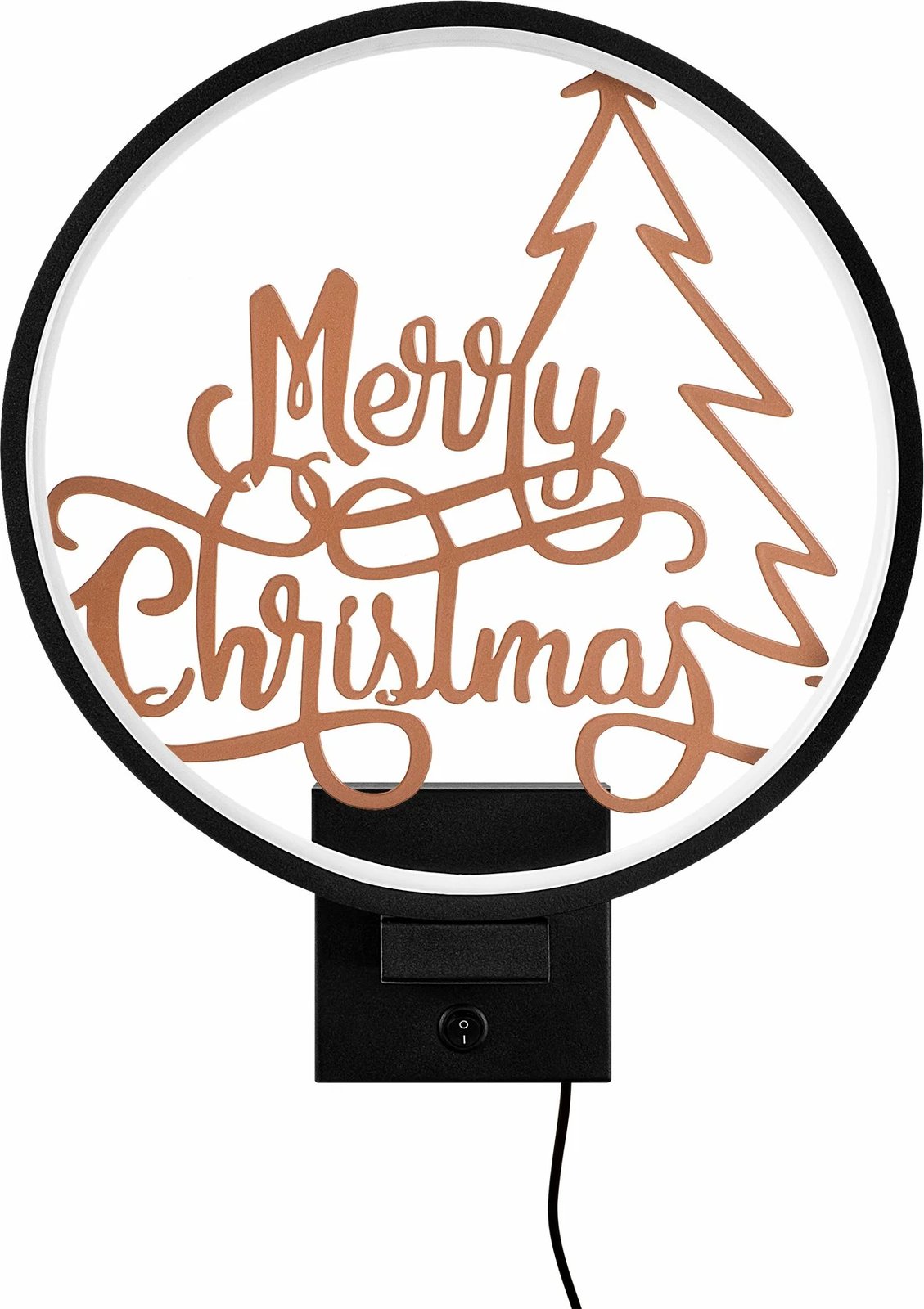 Llambë muri dekorative, ngjyrë e zezë dhe bakri, XMAS18