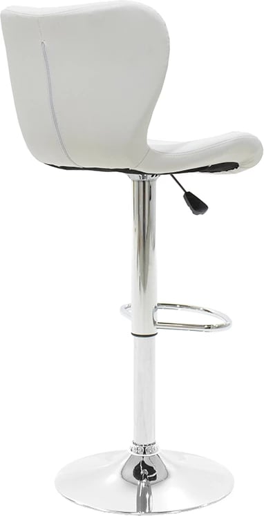 Karrige për bar Coozy pu, ngjyrë bardhë, kornizë kromi, set prej 2 copë