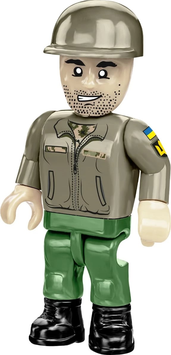 Set lodrash ndërtimi Cobi Klocki T-72M1R, 724 pjesë, me 2 figurina, Kamuflazh