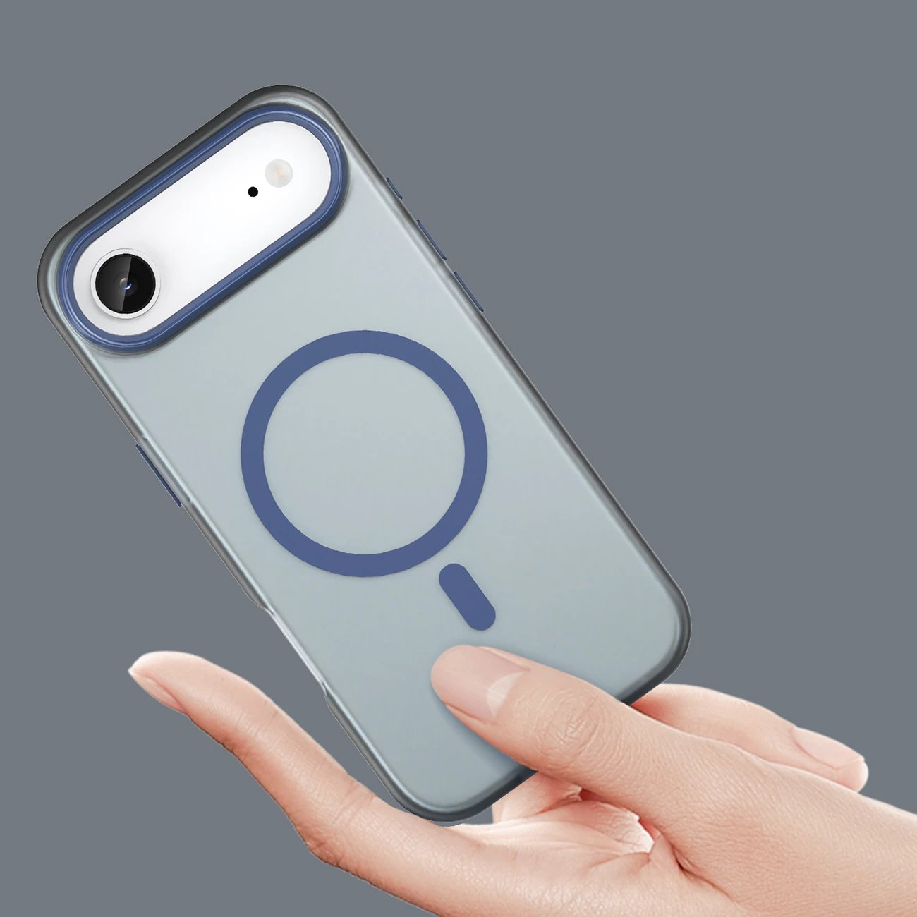 Mbështjellës Hurtel për iPhone 17 Air, MagSafe, TPU/PC, Blu mat
