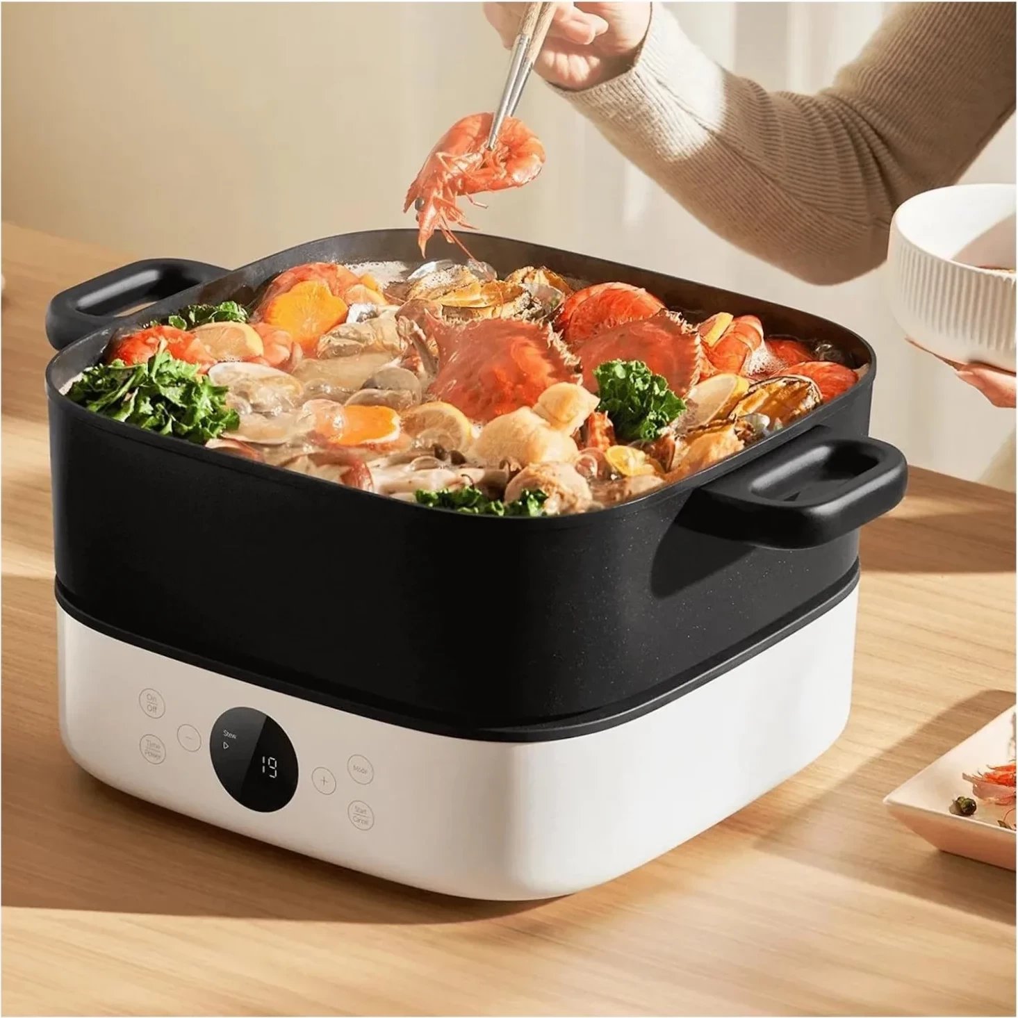 Multicooker Xiaomi Multifunctional Hot Pot Cooker 6L, e zezë