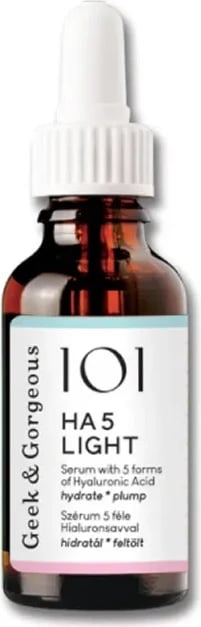Serum për fytyrë unisex Geek & Gorgeous HA 5 Light, 30ml