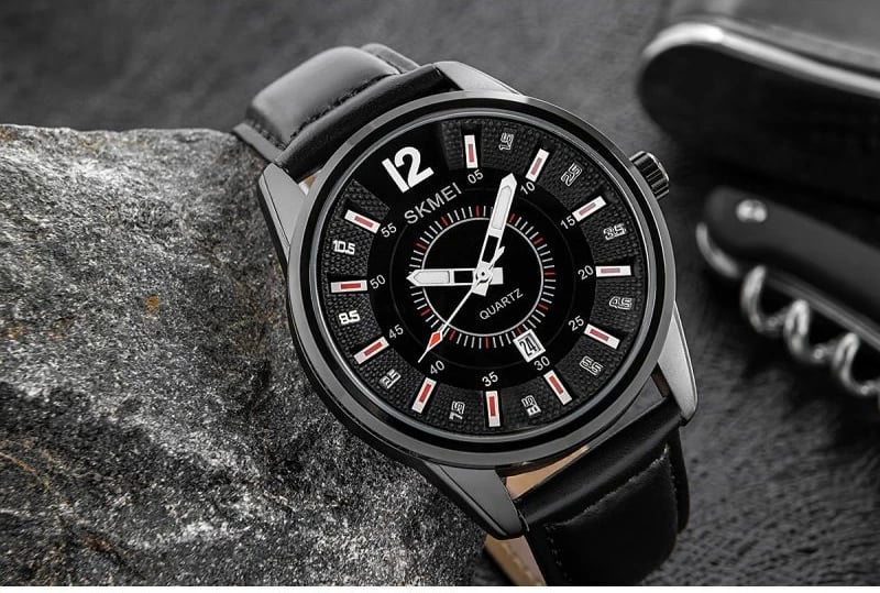 Orë dore për meshkuj Skmei, e zezë