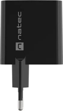Karikues Natec Ribera GaN 65W me USB-A dhe USB-C, ngjyrë e zezë
