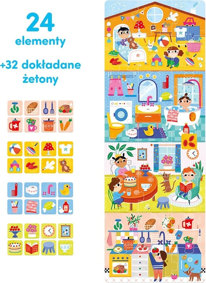 Puzzle edukativ CzuCzu 2481, 24 pjesë, për fëmijë, shumëngjyrësh
