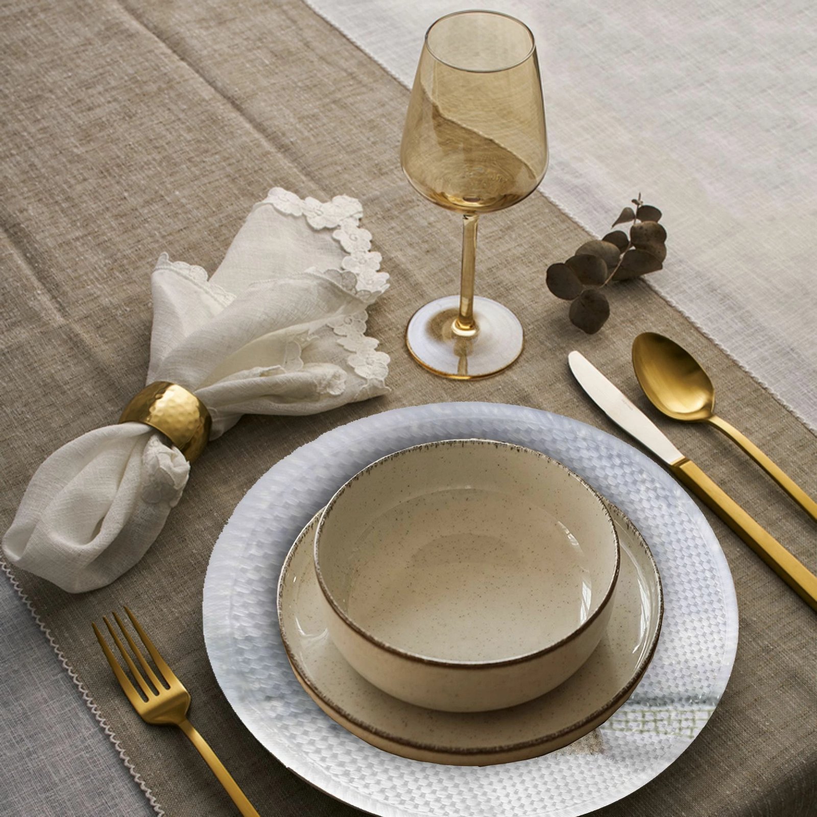 Set nënshtrues tavoline Hermia Concept, shumëngjyrësh, 4 copë, 37cm