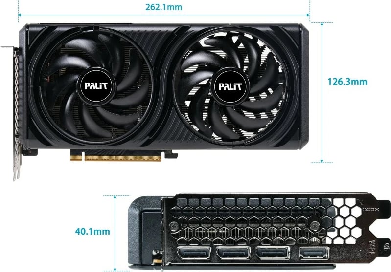 Kartelë grafike, Palit, GeForce RTX 5060 Infinity 2 OC, 8GB GDDR7, 128-bit, PCIe 5.0, 3xDP/HDMI
