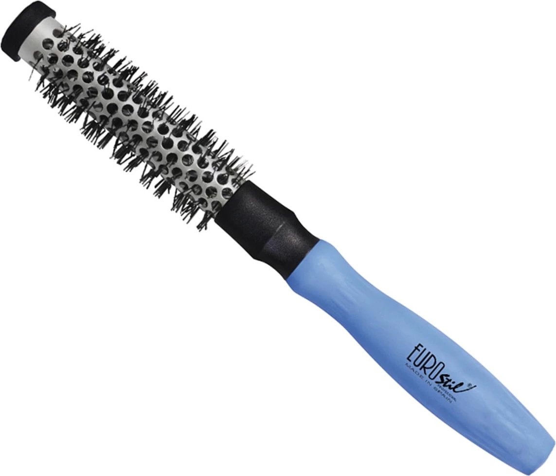 Furçë termike profesionale për flokë Eurostil me dorezë alumini unisex, blu, 1 copë