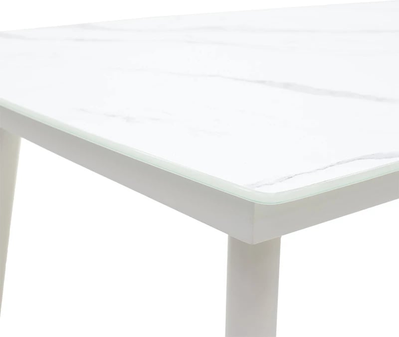 Tavolinë Zeren metalike, xham, 160x90x78cm