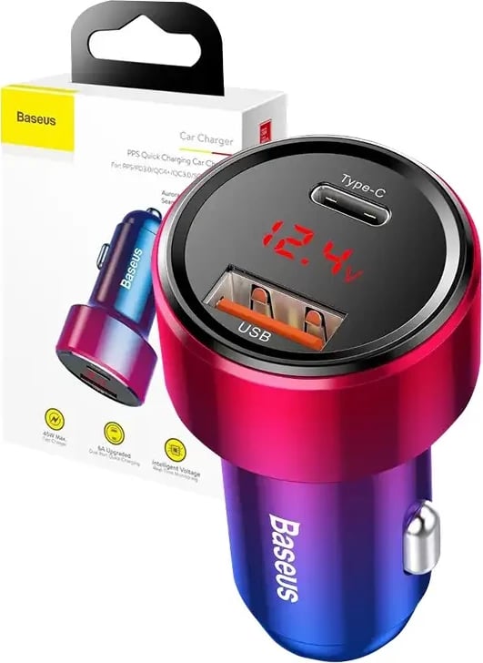 Karikues makine Baseus Magic Series CCMLC20C-09, 45W, USB-C & USB-A, kuq-blu