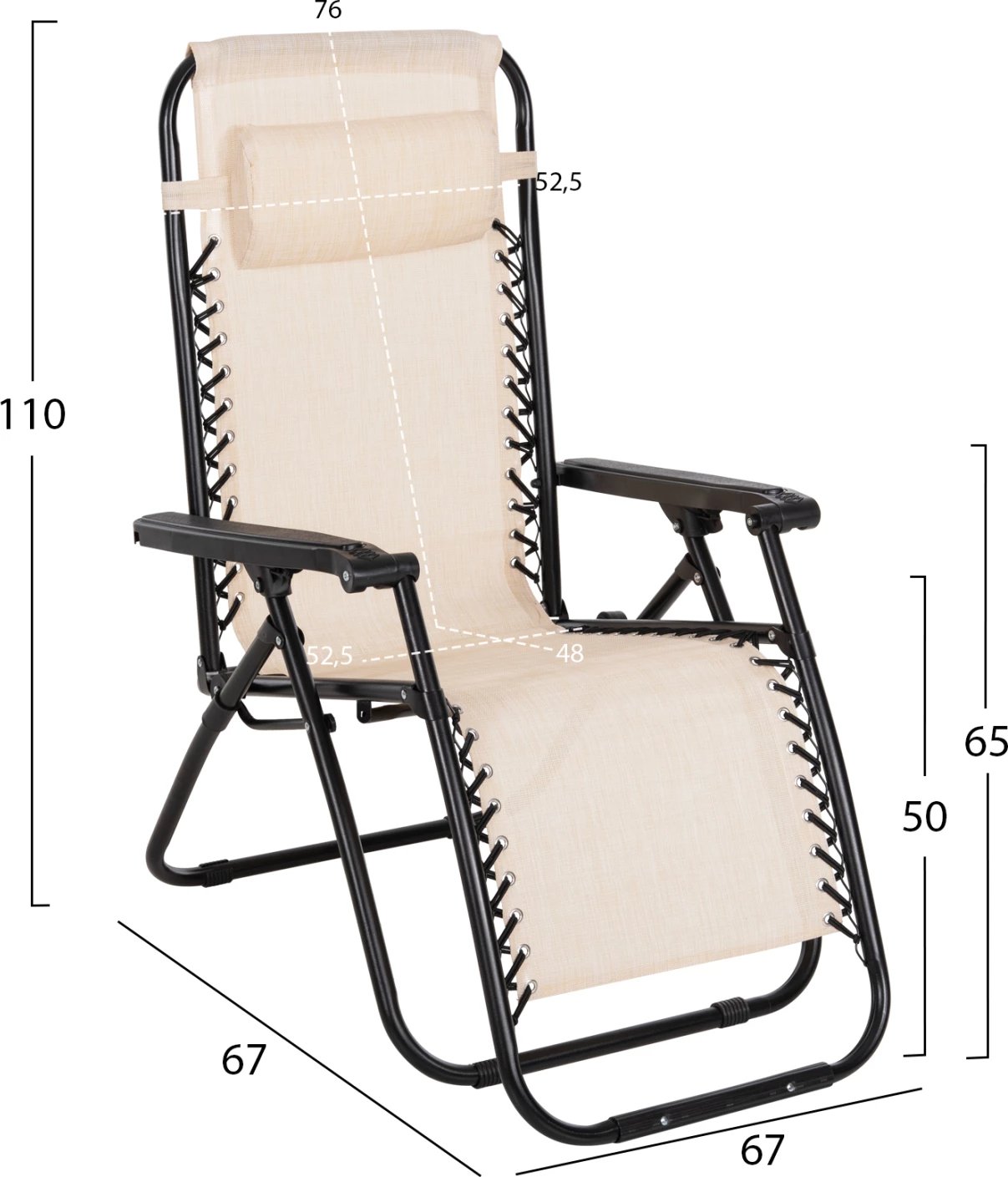 Karrige relaksuese shoqëruese FH5095.12, tekstilene bezhë-metal i zi, 67x145x110H cm., set prej 2 copash