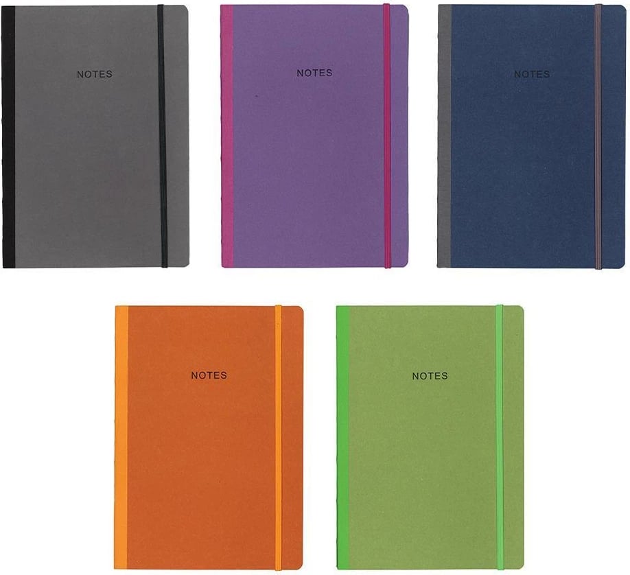 Fletore fleksibile NEXT 17x25cm, 2 lëndë, 80 faqe, shumëngjyrëshe