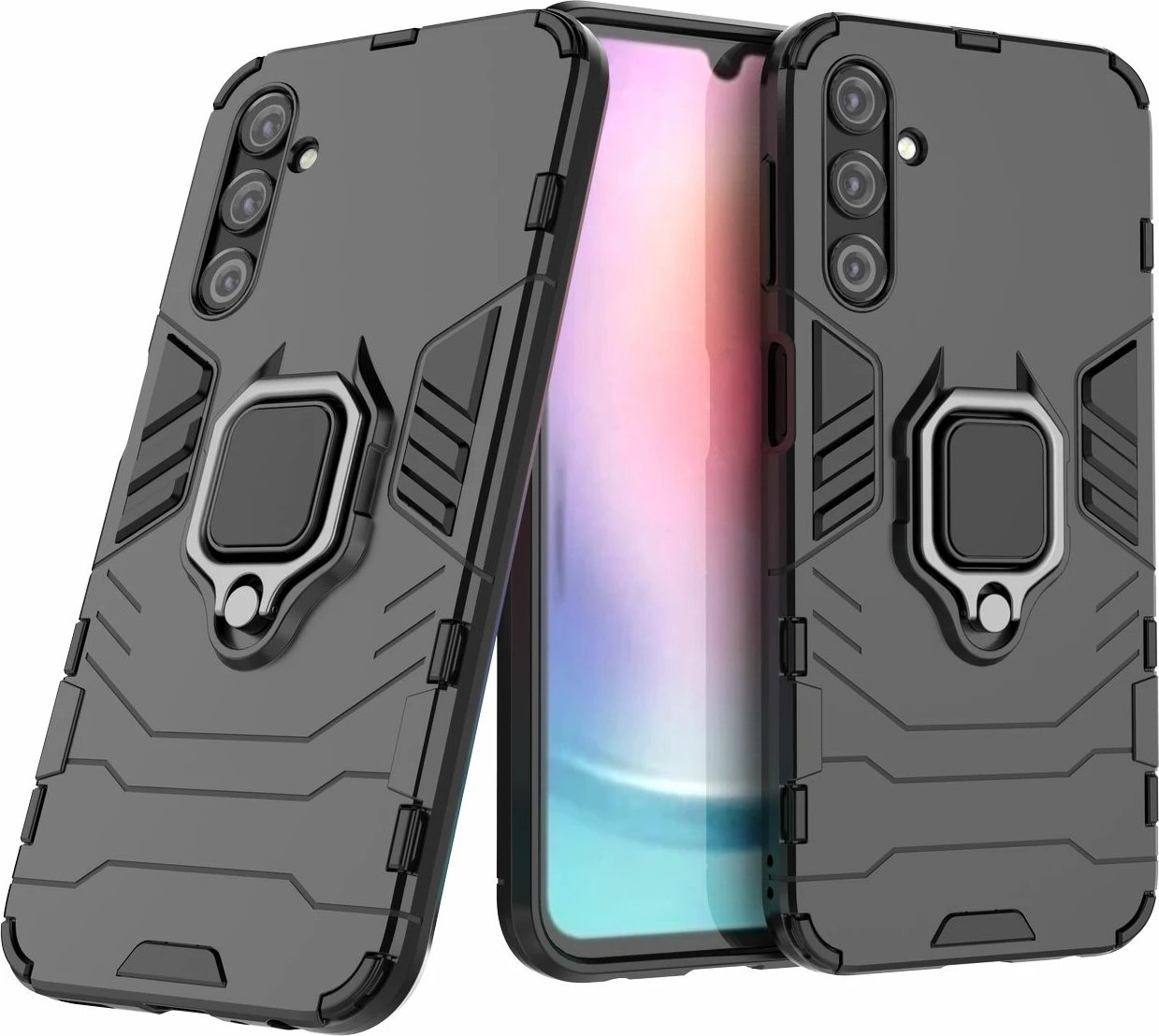 Mbështjellës Hurtel Ring Armor për Samsung Galaxy A24 4G, me unazë, i zi Mbështjellës Hurtel Ring Armor për Samsung Galaxy A24 4G, me unazë, i zi