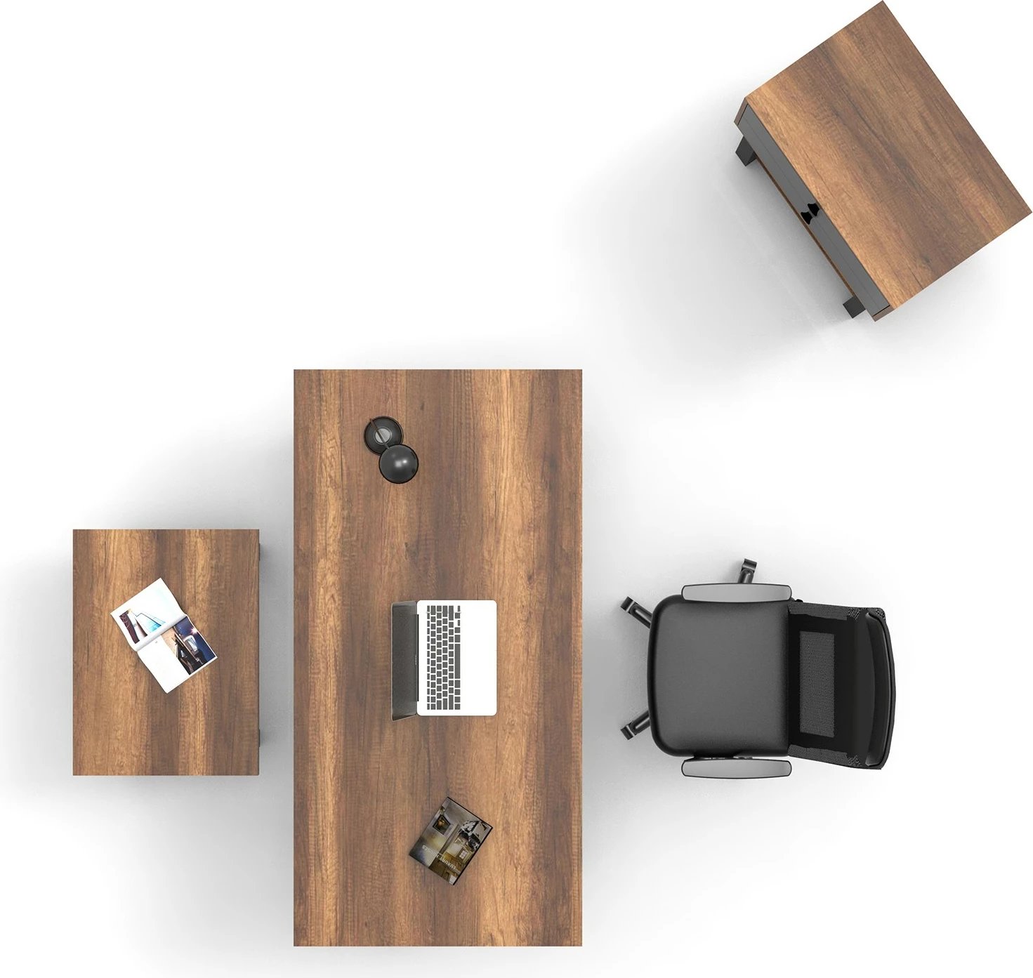 Set mobiljesh për zyre Skye Decor, ngjyrë barok dhe antracit, Mn08-Ba