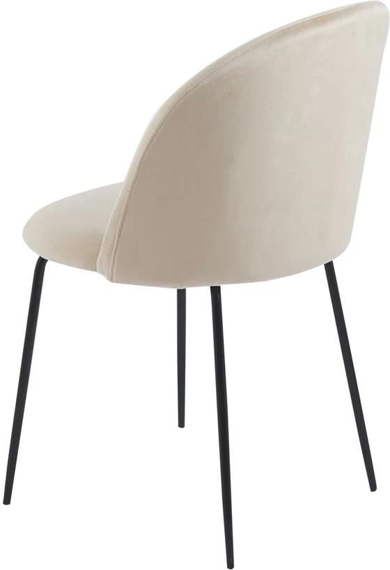 Karrige metalike Nextdeco Iris, H77x48x52cm, Bezhë