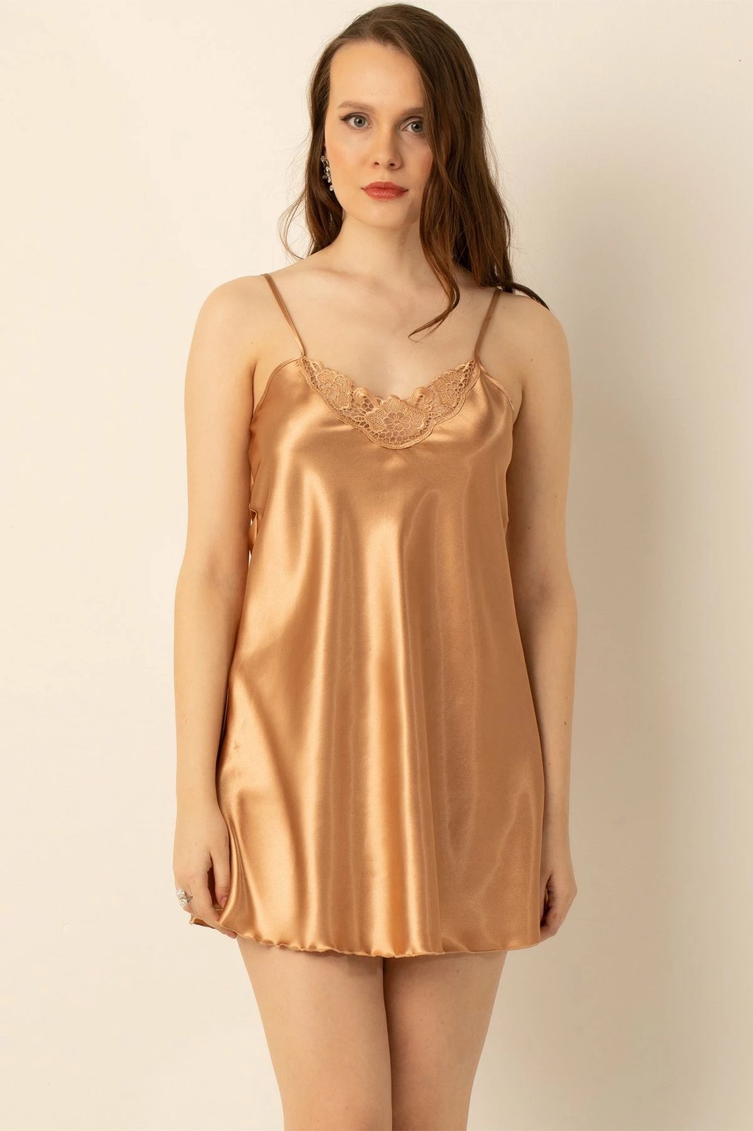 Këmishë nate Jumeon, ngjyrë salmon e errët, 001-018049