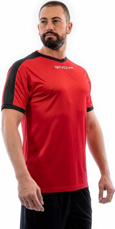 Maicë për meshkuj Givova, e zezë dhe e kuqe