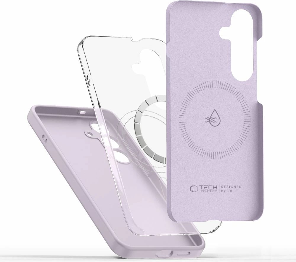 Mbështjellës Tech-Protect Liquid Silicone MagSafe për Samsung Galaxy S25 Edge, Violet