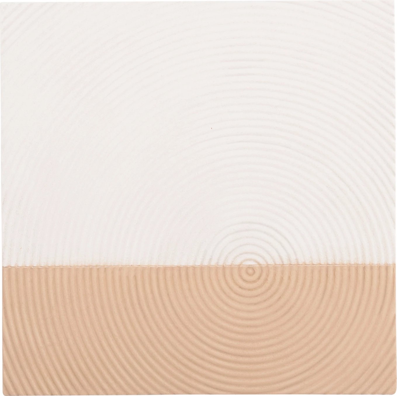 Panel dekorativ muri, seri katrore Santorini, FH4519, MDF, ngjyrë e bardhë-kafe, 80x4x80 cm.