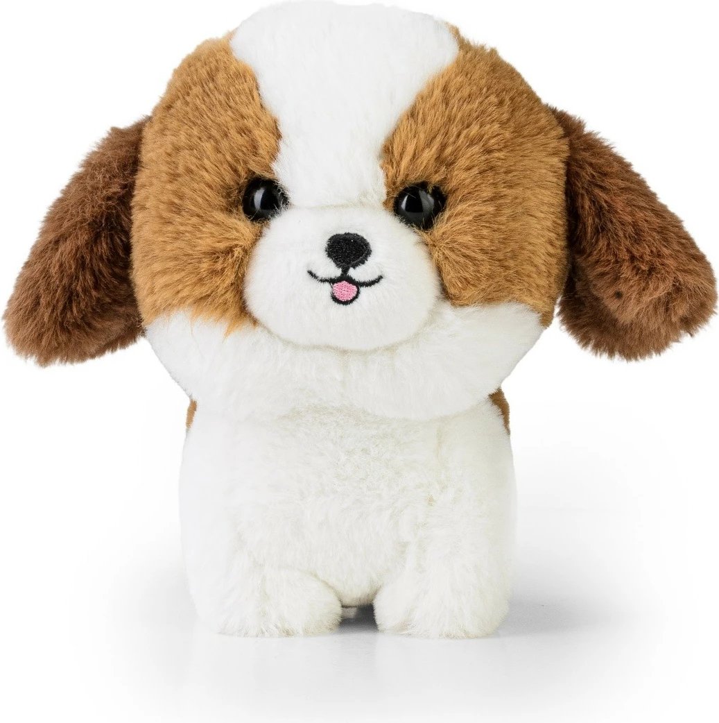 Lodër pelushi qen Teddy Pets Daffi Shih Tzu, 19cm, kafe/bardhë