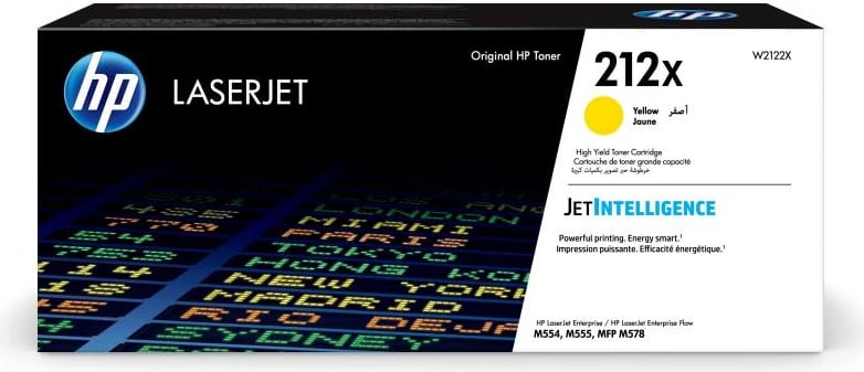 Toner HP 212X W2122X High Yield për Color LaserJet, i verdhë