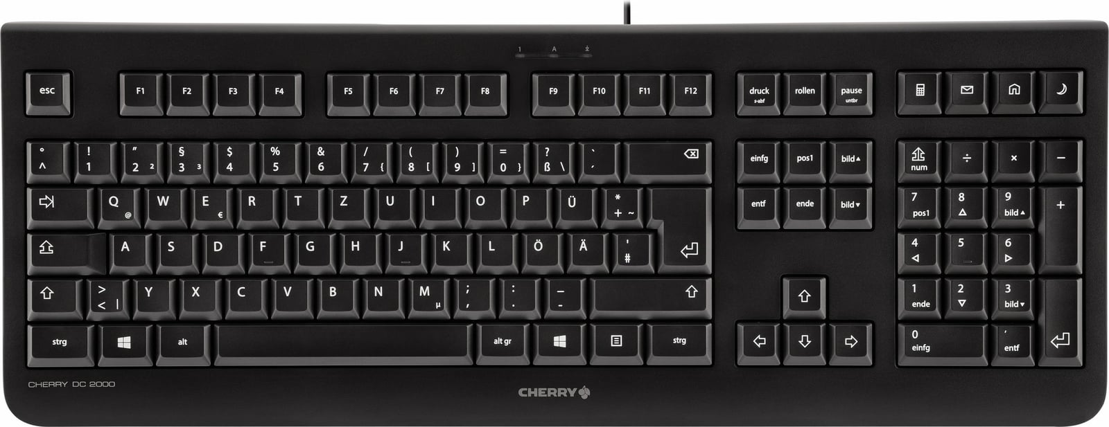Tastierë mekanike Cherry DC 2000, USB, QWERTY, Maus i përfshirë, e zezë