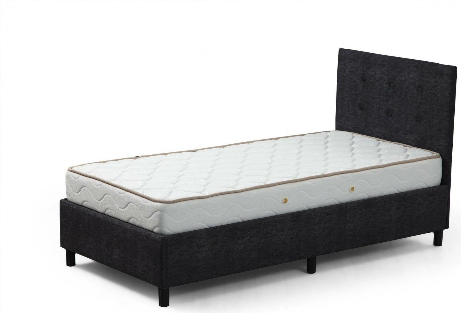 Set dyshekë, bazë dhe mbështetëse koke, ngjyrë antracit, Skye Decor, 160x200