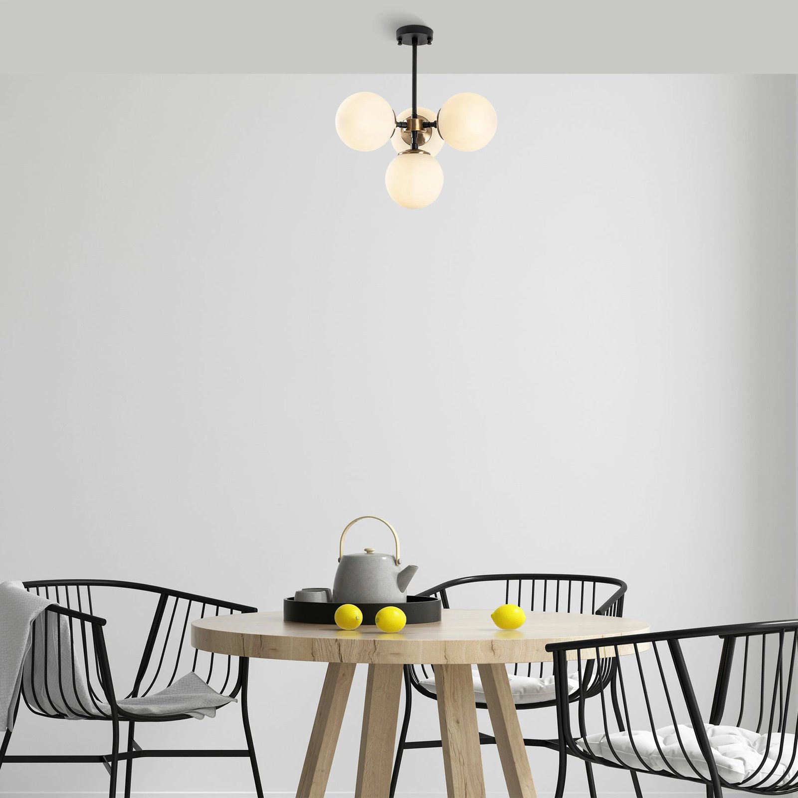 Llambë tavani Opviq, Akkas - 10066, ngjyrë e zezë, antike, krem