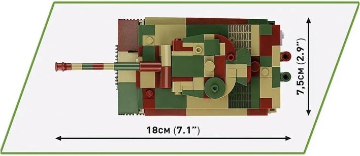 Set lodrash ndërtimi Cobi Klocki Pz.Kpfw. VI Tiger Ausf.E, 1:48, 422 pjesë, kamuflazh