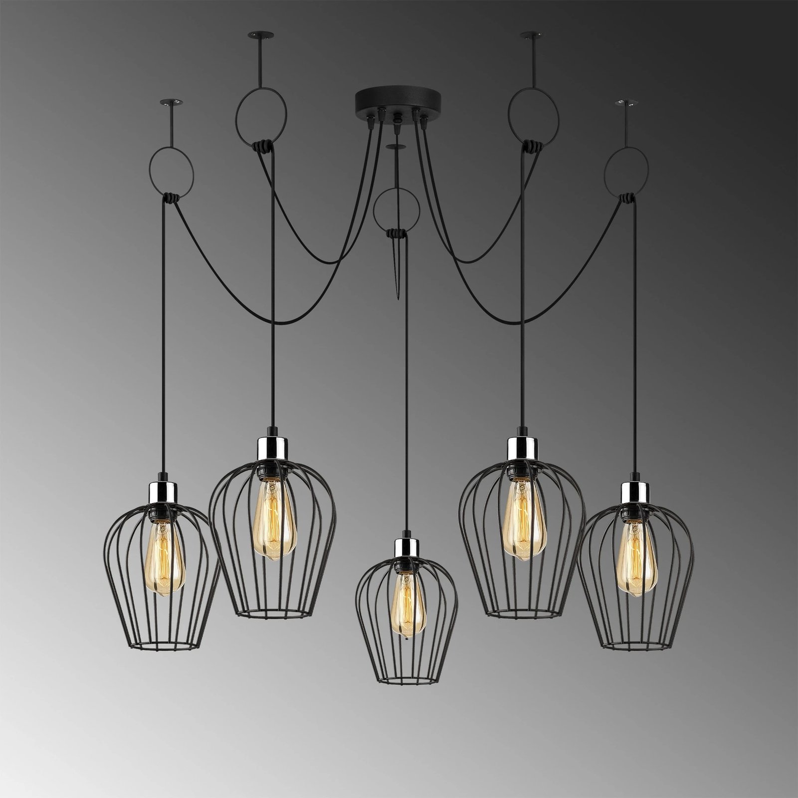 Llambë tavani industriale Opviq, Tel - 6691, ngjyrë e zezë