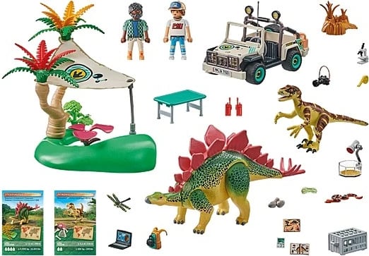 Set lodrash Playmobil Dinos 71523 Research Camp me dinozaurë, 93 pjesë