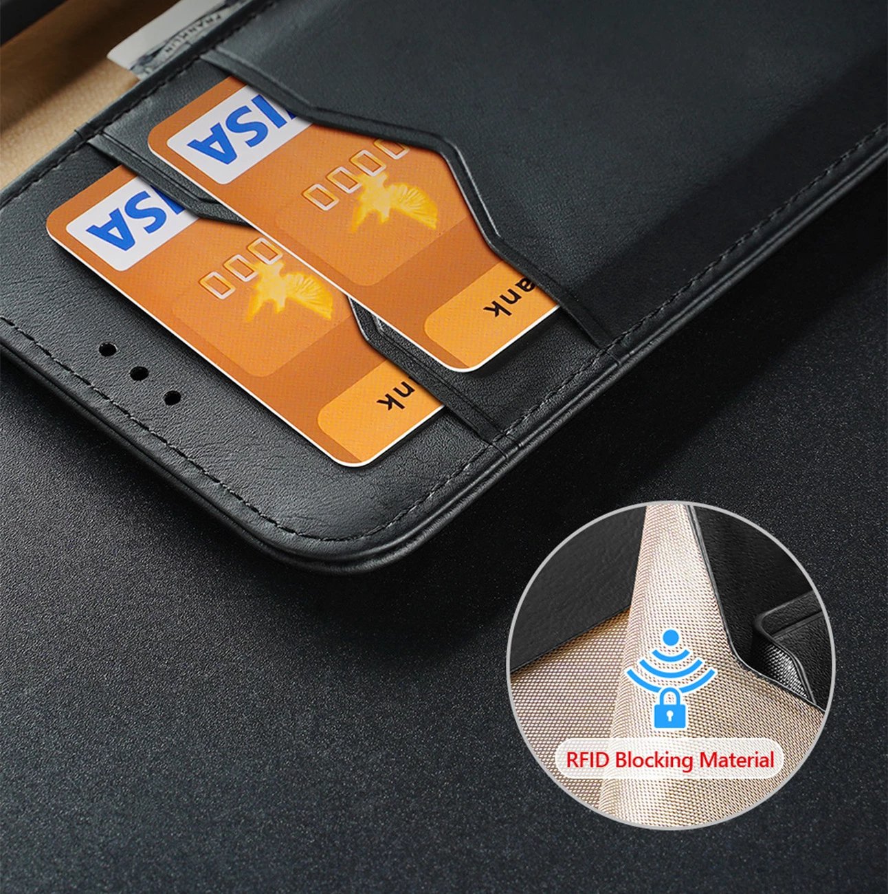Mbështjellës Dux Ducis Hivo për Samsung Galaxy S23+, me kapak, portofol, bllokim RFID, e kuqe