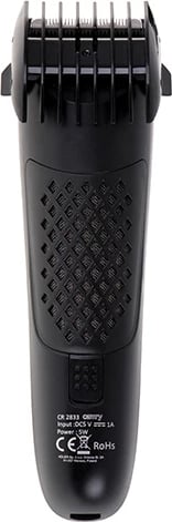 Trimer mjekre me vakum, Camry CR 2833, pa kabllo, LCD, 60 min, karikim USB, 2 përshtatës 3–12 mm, e zezë