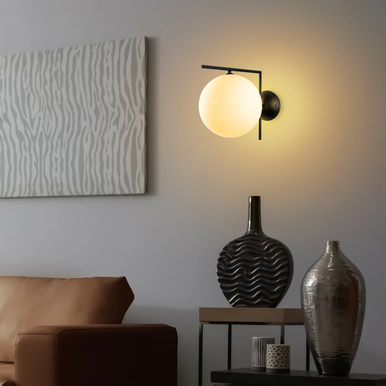 Llambë muri Opviq, Luminar, ngjyrë e zezë, 25x43x30cm