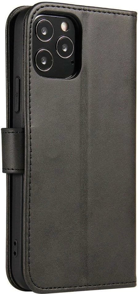 Mbështjellës Hurtel Magnet Case për Honor Magic3 Pro, me kapak dhe mbajtëse, i zi