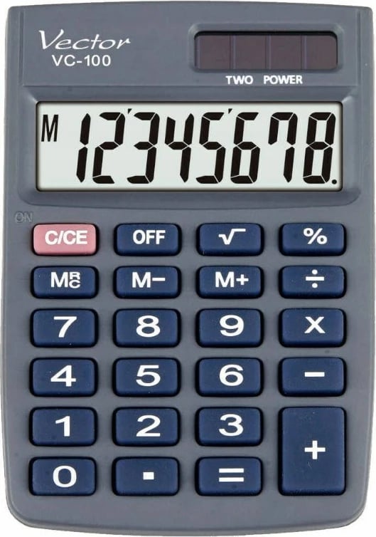 Kalkulator zyre Vector KAV VC-100, 8 shifra, gri