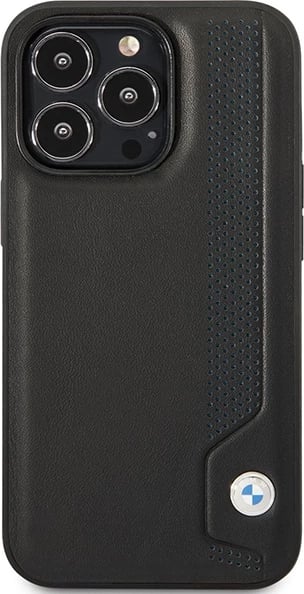 Mbështjellës BMW BMHCP14L22RBDK për iPhone 14 Pro 6.1", hardcase, lëkurë, e zezë